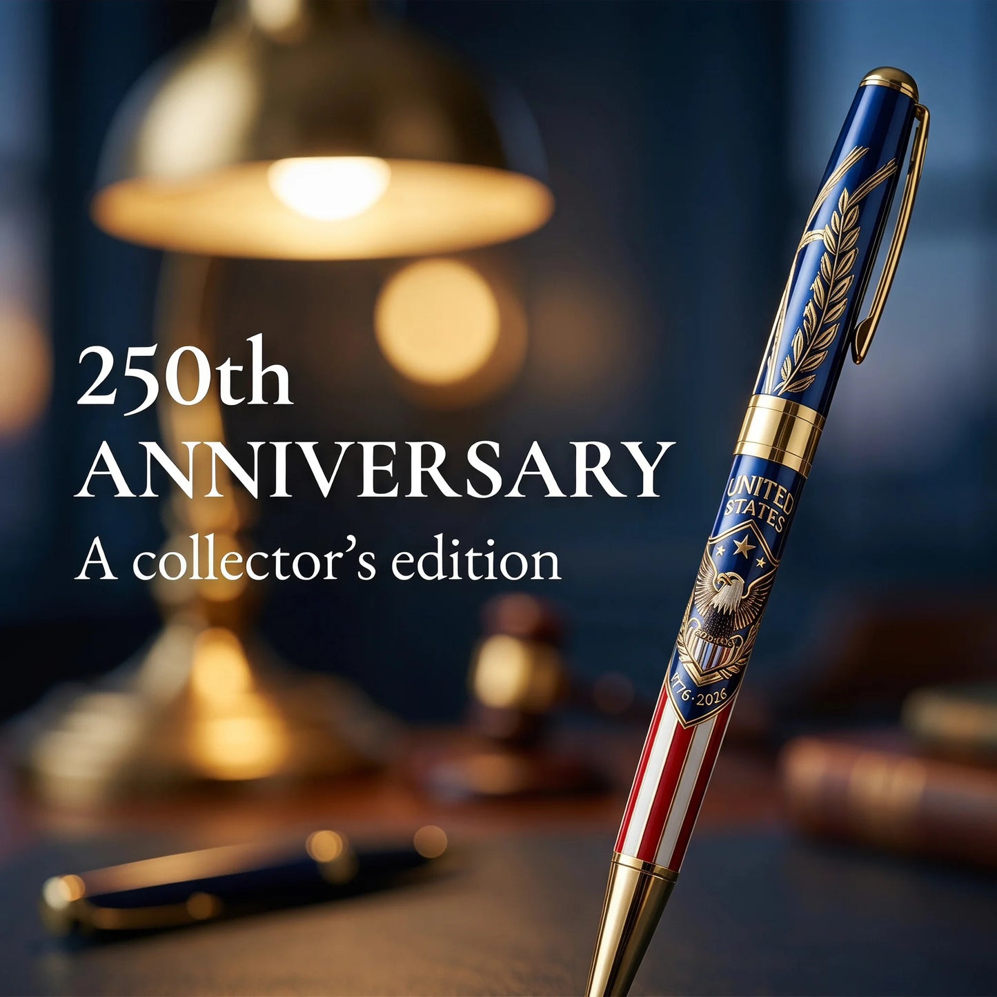 250th Anniversary Commemorative Ballpoint Pen 1776-2026 Collector's Item for Men Lawyers History Enthusiasts