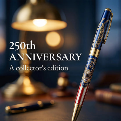250th Anniversary Commemorative Ballpoint Pen 1776-2026 Collector's Item for Men Lawyers History Enthusiasts