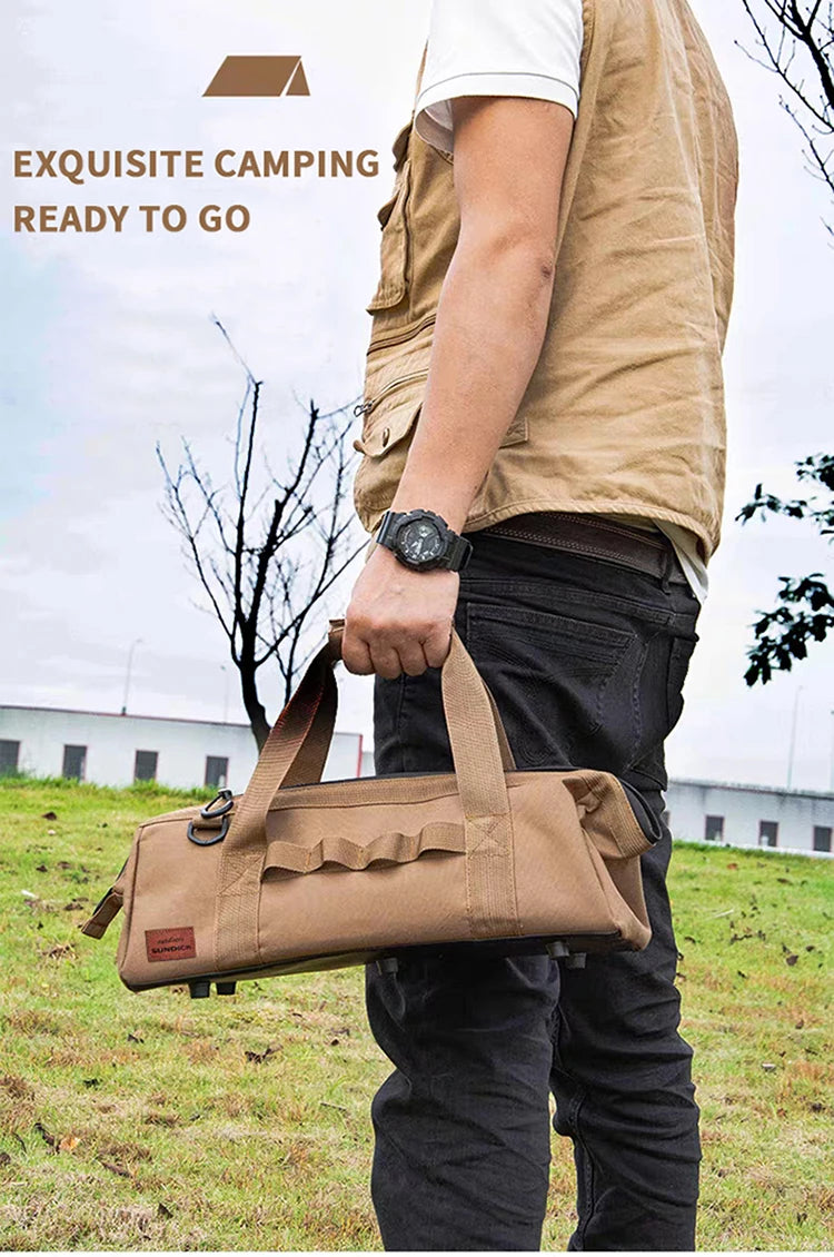 Camping tool storage bag,large-capacity tool kit, can be hung with a climbing buckle, high toe nail,Five colors to choose from