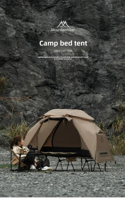 MOUNTAINHIKER 2026 Camp Bed Tent Single Outdoor Waterproof Multi-purpose Leisure Rainproof Camping Tent for Hiking And Travel