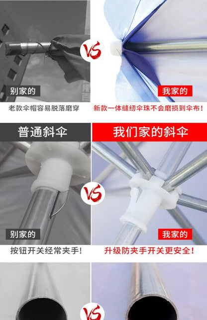 Parasol outdoor stall large sun umbrella rectangular canopy thickened commercial folding square courtyard umbrella sun protectio