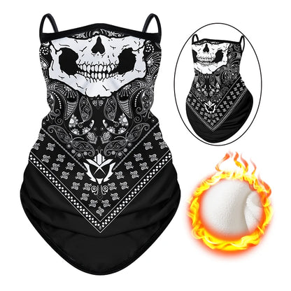 Motorcycle Warm Scarf Thick Ski Mask Windproof Polar Fleece Winter Riding Cold-proof Face Towel Unisex Outdoor Hiking Neck Cover