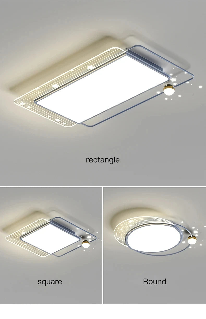 Modern Simple LED Ceiling Lamp Home Decor Bedroom Study Fixture Creative Dining Living Room Lights Children's Room Chandelier