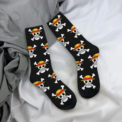 Fashion Men's Socks Harajuku Tony Tony Choppers Sock Luffys Zoros Trafalgar Law Anime Women's Socks Spring Summer Autumn Winter