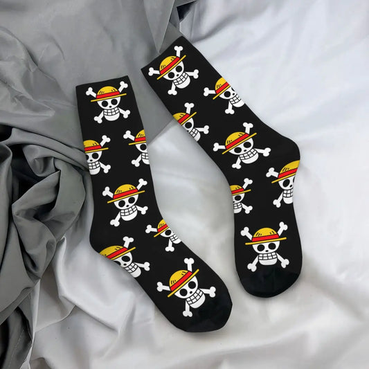 Fashion Men's Socks Harajuku Tony Tony Choppers Sock Luffys Zoros Trafalgar Law Anime Women's Socks Spring Summer Autumn Winter
