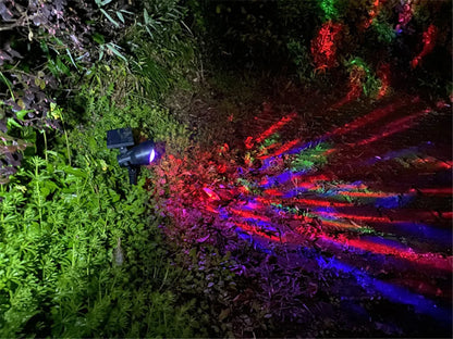 Outdoor Waterproof Solar Spotlights 3LED Colorful Rotatable Solar Projector Lawn Light Solar Landscape Disco Lights