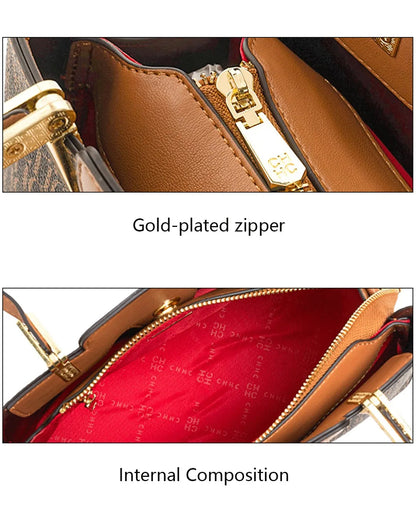CH Letter Printed Handbag Light Luxury Brand Letter Pendant Design Fashionable and High-quality PU Leather Tote Bag