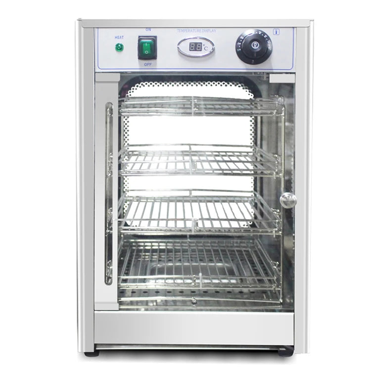 4 Layers Commercial 800W Stainless Steel Pizza Warmer  Display Showcase Hot Food Display Patty Warmer