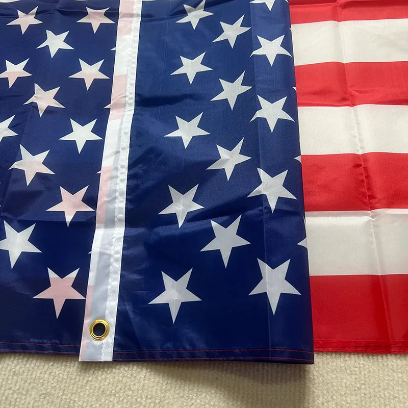 35.4X59 inch  American Flag Independence Day Outdoor USA Flag Waterproof Sewn Stripes Brass Grommets 90*150cm