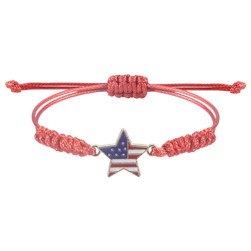 New stylish alloy USA Independence Day Bracelet USA Flag Election Holiday Party Honoring patriotism Bracelet accessories for men
