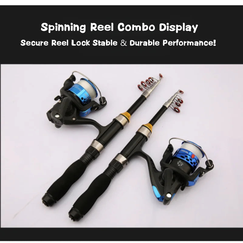 1.0-2.3M Ultra Short Small Sea Fishing Rod with Fishing Wheel Telescopic Ultra Short Cross Sectional Fiberglass Rod Set