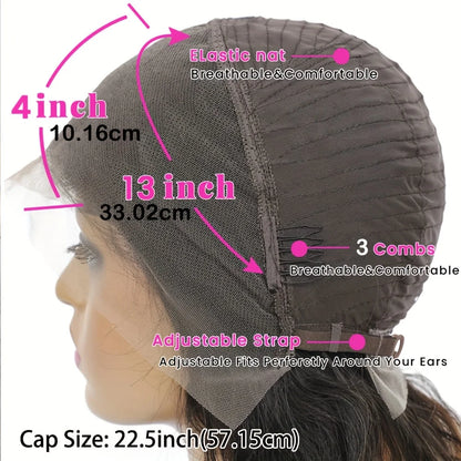 13x4 Straight Lace Front Wigs Human Hair 200% Density Hd Transparent 40 Inch Straight Frontal Wig for Women Straight Wigs
