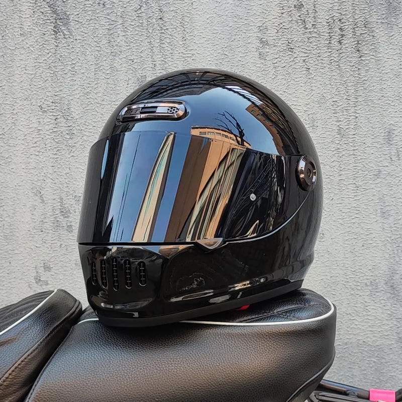 ORZ Classic Design Retro Full Face Motorcycle Helmet DOT Approved Adult Off Road Motorcycle Helmet Capacite Casco Moto
