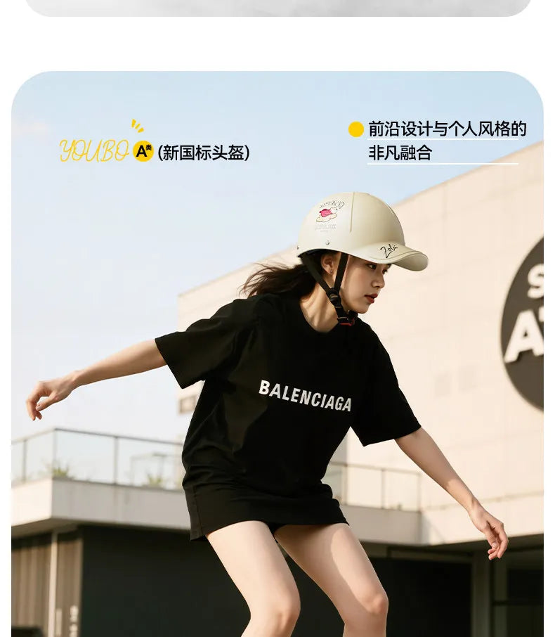 Breathable Summer Motorcycle Helmet 3C Certified Lightweight Baseball Cap Style Unisex Half Helmet