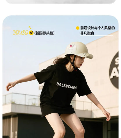 Breathable Summer Motorcycle Helmet 3C Certified Lightweight Baseball Cap Style Unisex Half Helmet