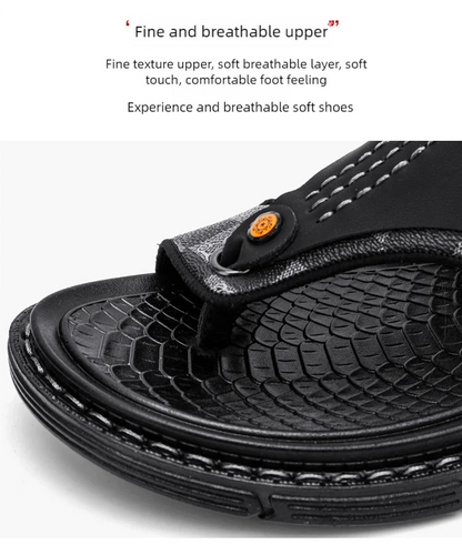 Men's high-quality beach shoes summer outdoor casual flip-flops sandals soft-sole non-slip comfort fashion dual-purpose slippers
