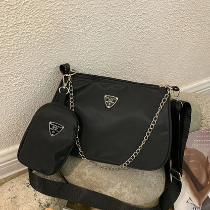 Nylon Crossbody Bag For Women Fashion Portable Casual Underarm Bag Students Cross Body Bag