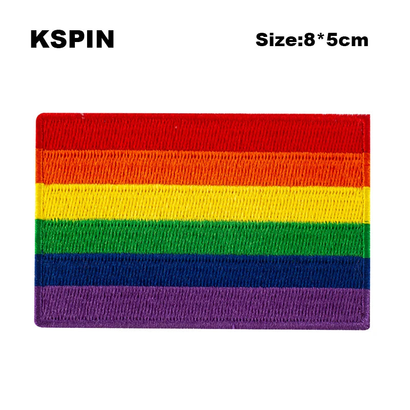 Nonbinary Bear Pride Asexual Gender Fluid Flag Transgender Pride Embroidery Patches Iron on Patch Saw on Patches