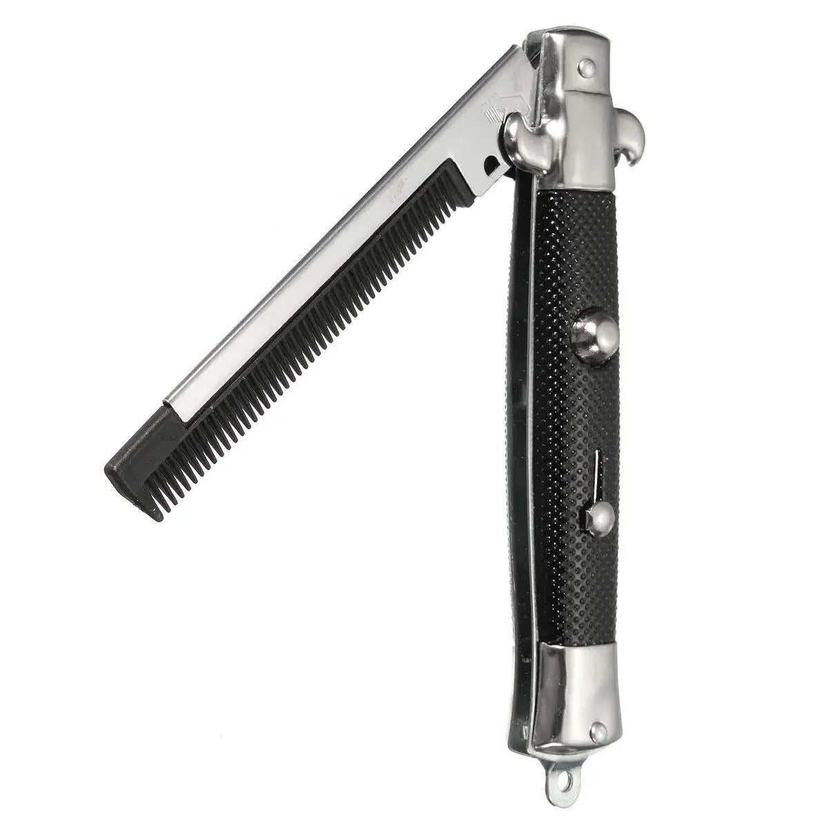 9 Inch Stainless Steel Folding Combs Switch-Blade Folding Pocket Comb Men Portable Trimmer Comb Hair Accessories