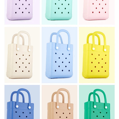 EVA Waterproof Mini Beach Tote Bag Travel Bags Sandproof  Small Size Handbag for Sports Gym Travel Market Outdoor