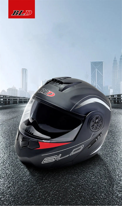 DOT Approved Personalised Flip Up Motorcycle Helmet For Men Women Safety Downhill Motocross Racing Modular Full Face Casco Moto
