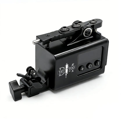 DM Wireless Rotary Tattoo Machine with Display Screen Coreless Motor Tattoo Gun Kit With 30MM Self-locking Stainless Steel Grip