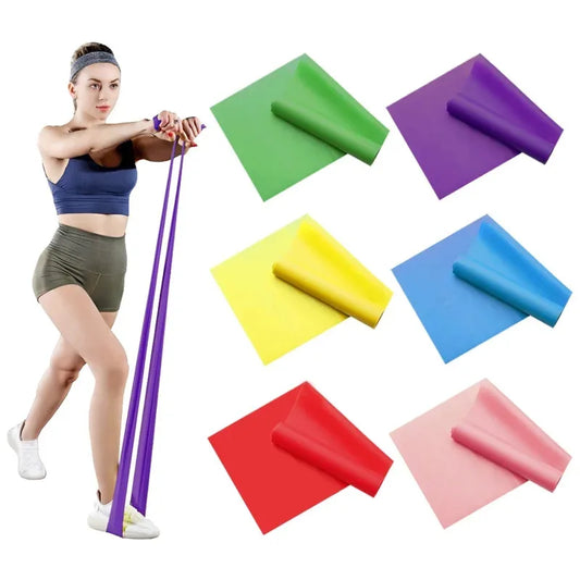 Elastic Fitness Bands Resistance Bands Elastic Fitness Tapes Yoga Pilates Crossfit Stretching Muscular Work Out Equipment