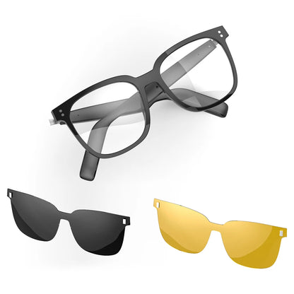 AI Smart Translate Eyeglasses BT 5.4 Call Intelligent Translator Glasses Magnetic Frame Sports Sun Glasses for Men Women
