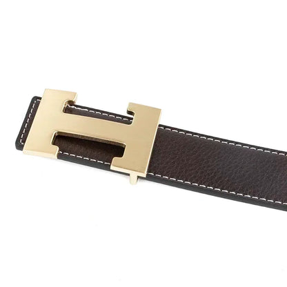 Red Luxury Designer Brand Cowhide H Belt Men High Quality Women Genuine Real Leather Dress Cowhide Strap for Jeans Waistband