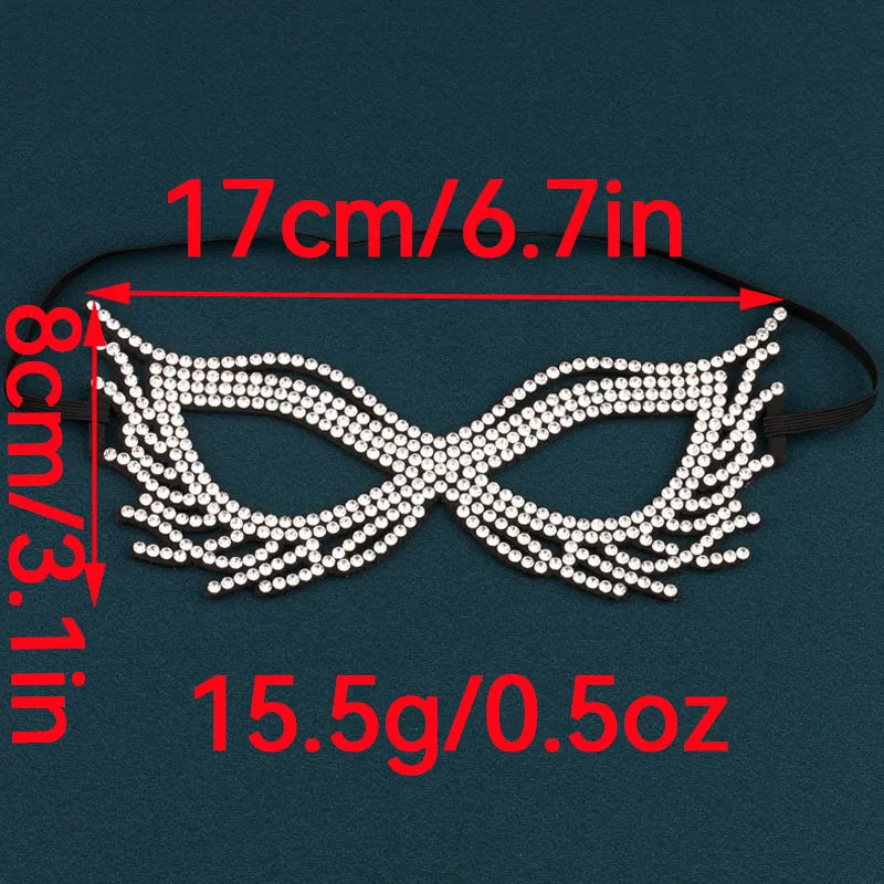 Halloween dance half face mask with holiday party new party accessories with rhinestones