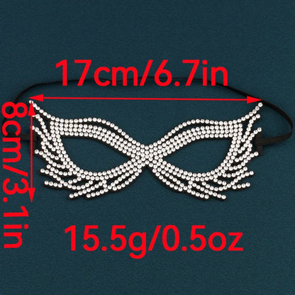 Halloween dance half face mask with holiday party new party accessories with rhinestones