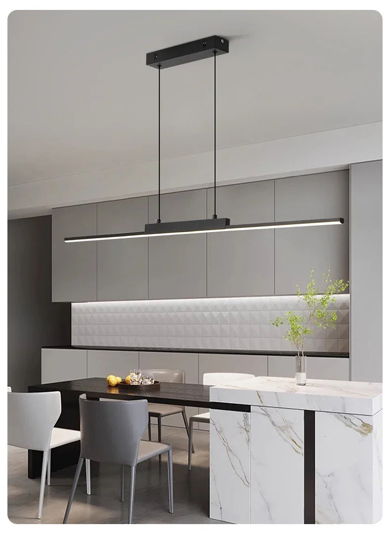 Modern LED Pendant Light 80/100CM For Living Room Kitchen Restaurant Dining Table Bar Indoor Decorative Lighting Hanging Lights