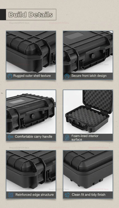 Portable Hard Tool Box With Pre-Cut Foam Storage Box, Shockproof, Pressure Reducing, Dustproof, Suitable For Home/Outdoor Use.
