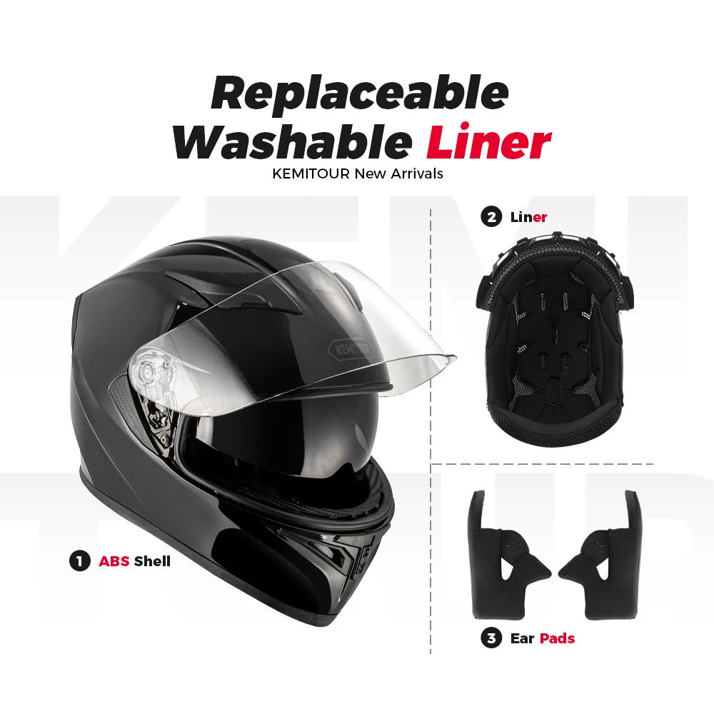 KEMITOUR ECE Racing Moto Helmets For BMW R1200 R1250 GS Motorcycle Helmet Full Face Motocross Adult Motorbike Street Touring