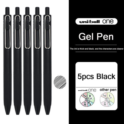 uni-ball one Mitsubishi Limted Gel Pen,Black/Red/Blue/Navy Blue Core Black Technology Signing Canetas for homework,test,meeting