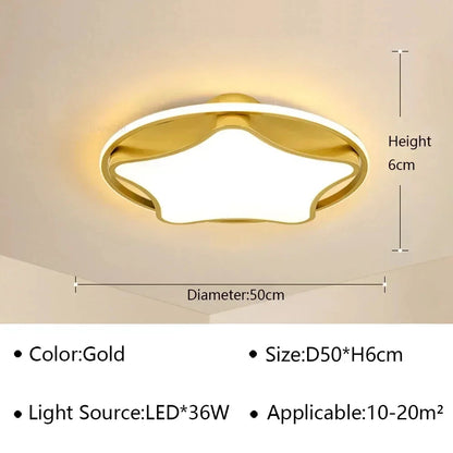 Modern LED Ceiling Light Minimalist Bedroom Lamp Home Decor Ceiling Chandelier Children's Room Lustre Living Room Lights Fixture