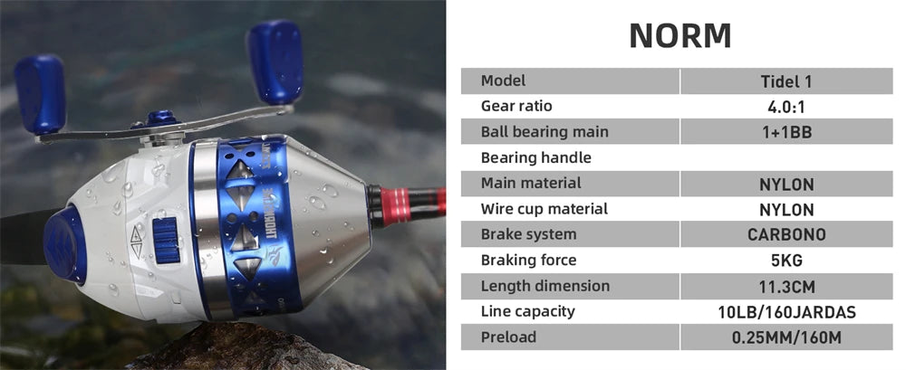 ZUKIBO Portable Slingshot Fishing Reel 4.0:1 High Speed Reel Left Right Hand Catapult Hunting Shooting Closed Fish Reel New