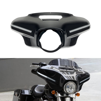 For Street Glide Electra Glide 2014-2024 Front Headlight Fairing with DRL Turn Signal Front Batwing Outer Fairing Accessories