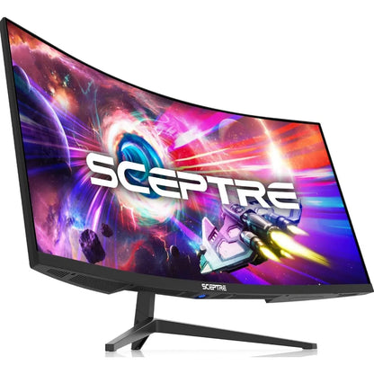 HOME.34-Inch Curved Ultrawide WQHD Monitor R1500 up to 165Hz DisplayPort x2 99% sRGB 1ms Picture by Picture, Machine Black 202