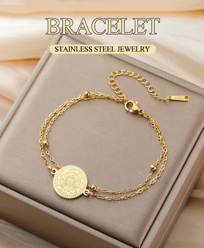 Dawapara Seven Archangels Seal Bracelet Solomon Protection Blessing Amulet Stainless Steel Religious Jewelry