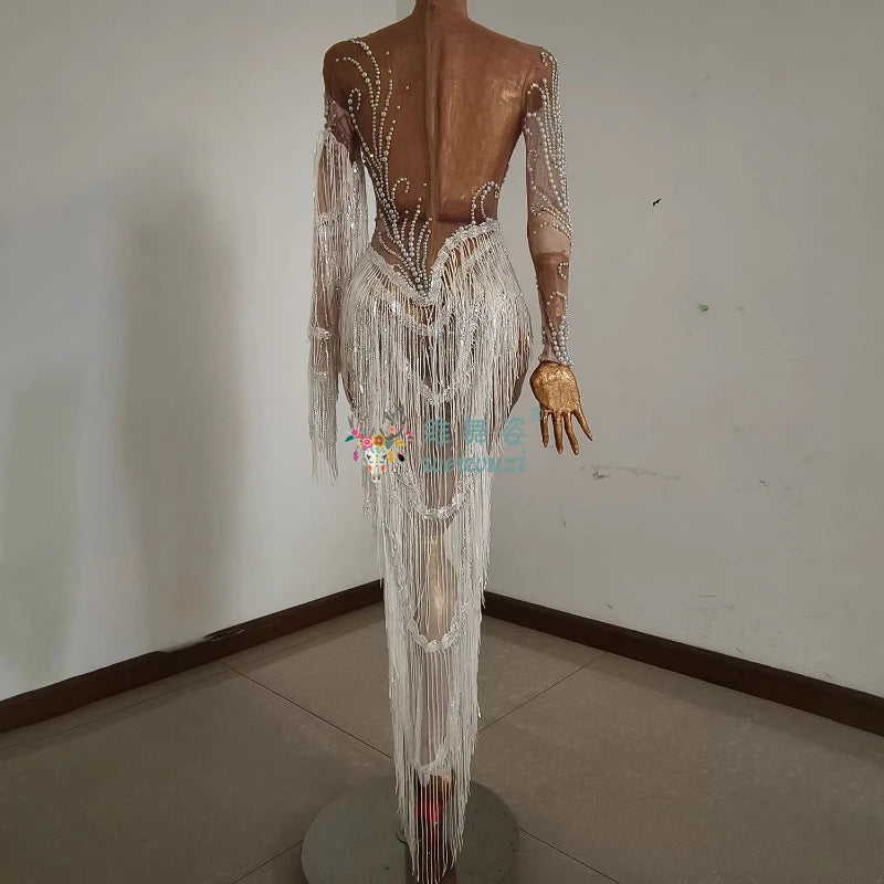 Latin Dance Costume for Adults and Child Customized Senior AB Stones Fringe Dresses Team Latin Professional Performance Clothing