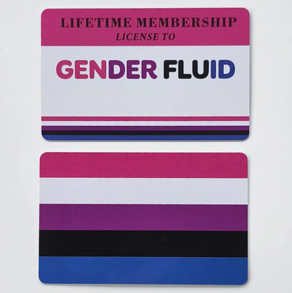 Writable LGBTQIA Identity Card LGBT Pride Cards Lifetime Membership Card perfect rainbow community gift