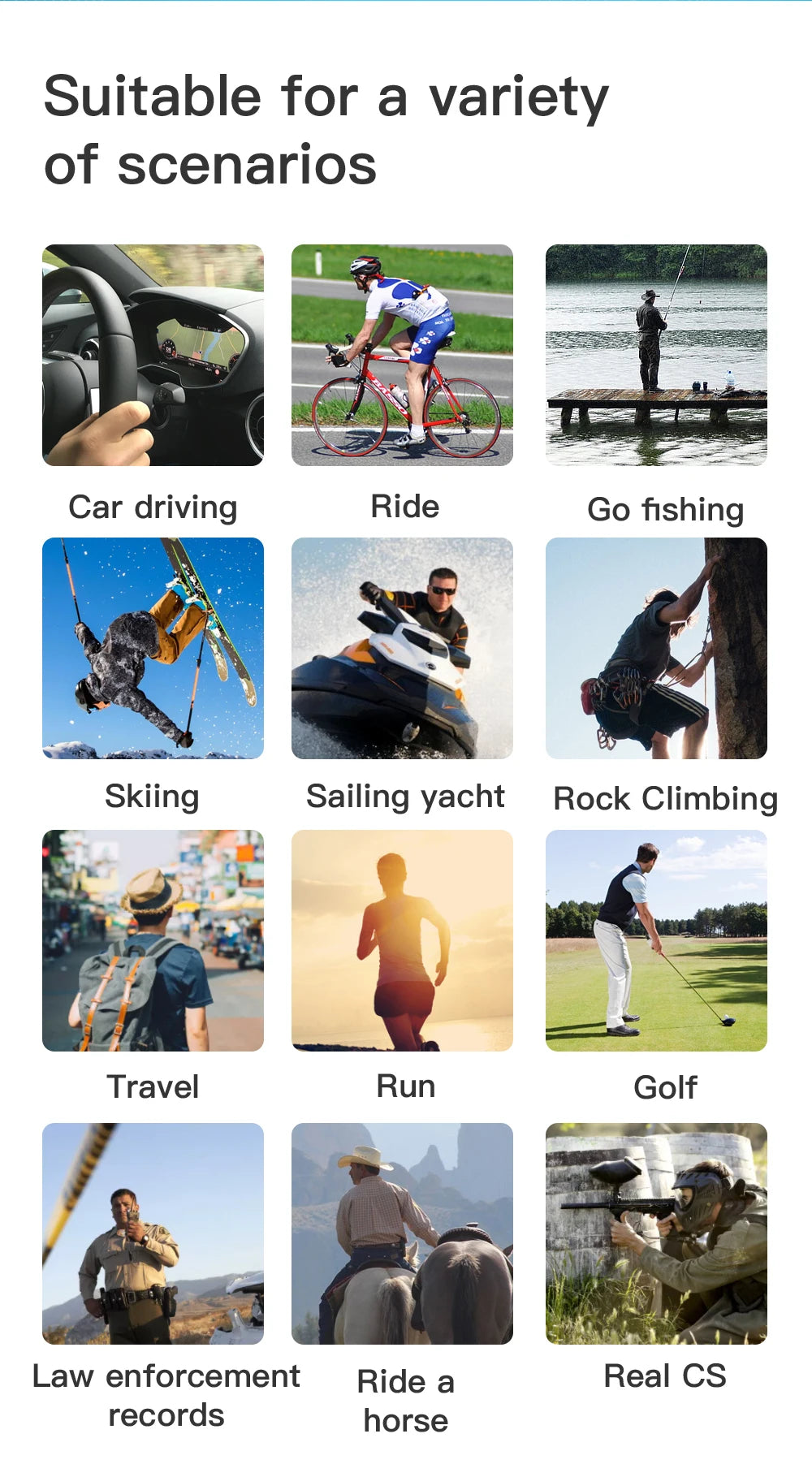 4K HD Smart Glasses Camera Mini Eyewear Camcorder for Outdoor Cycling Driving Video Recordings