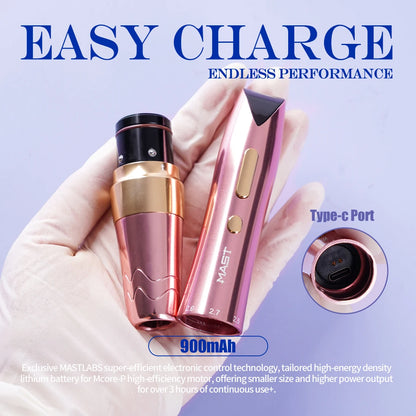 Mast P60 Wireless Tattoo Machine PMU Pen 5 Strokes Length 2.2mm - 3.2mm Permanent Makeup for Pro Artists Eyebrows Eyeliner Lip