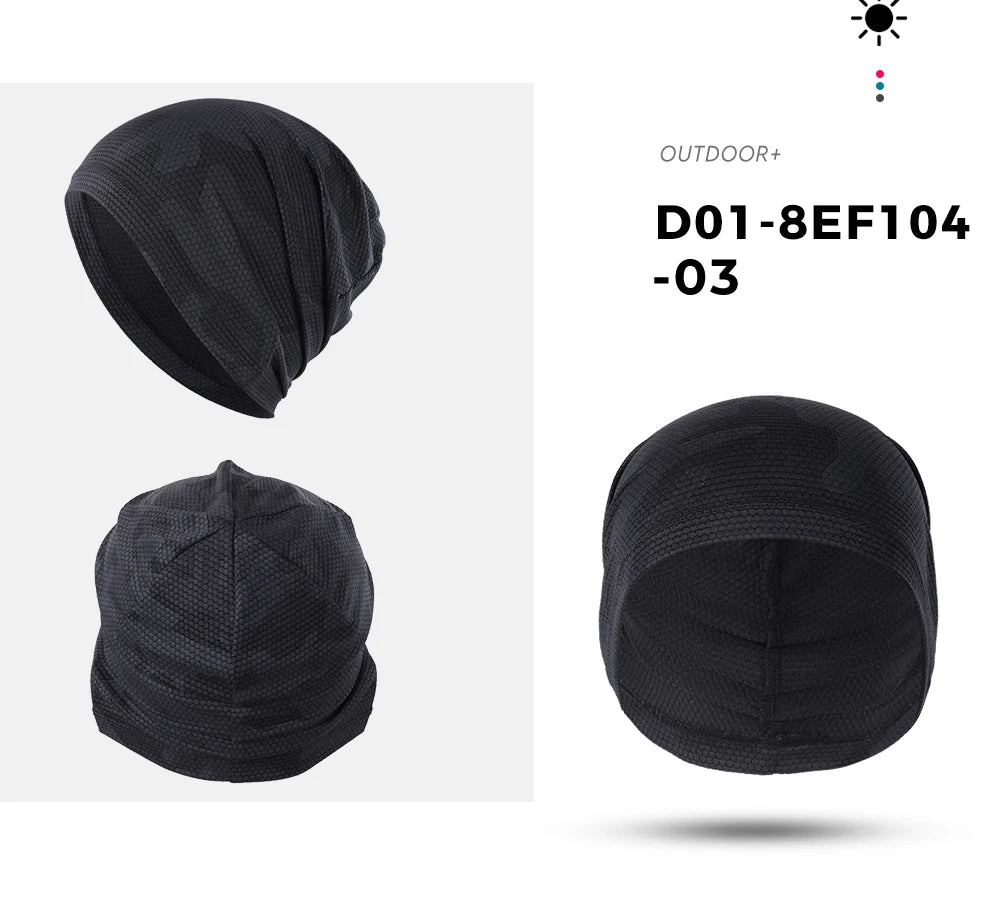 2PCS Quick-drying Running Caps Summer Breathable Cool Sports Hats Outdoor Cycling Hiking Baseball Skullies Stretchy Beanies Hat
