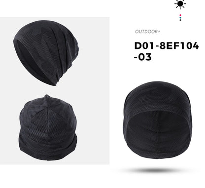 2PCS Quick-drying Running Caps Summer Breathable Cool Sports Hats Outdoor Cycling Hiking Baseball Skullies Stretchy Beanies Hat