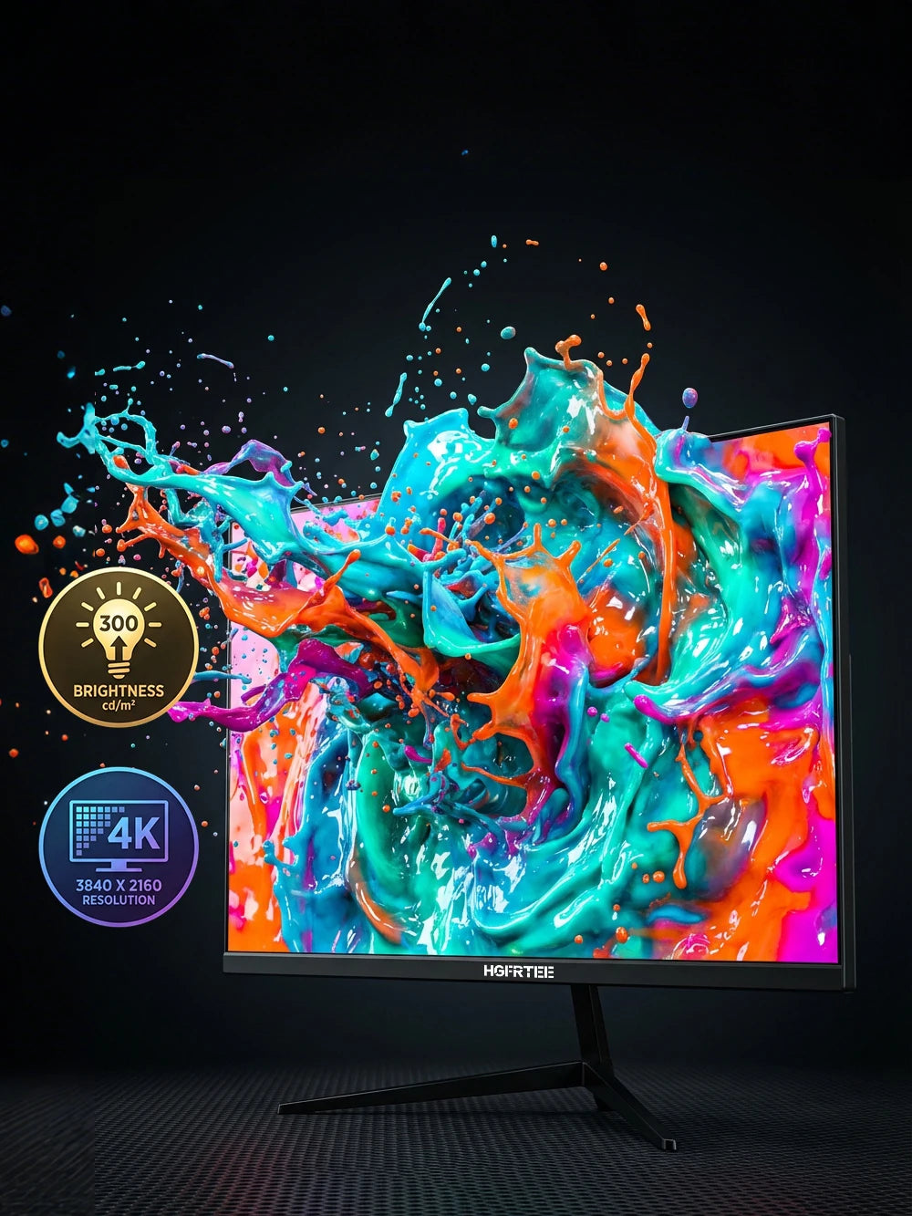 HGFRTEE 27 inch UHD 3840*2160 Gaming Monitor 4K Monitor for PC Fast IPS Screen For Gaming Monitor LED PC Desktop With HDMI/DP
