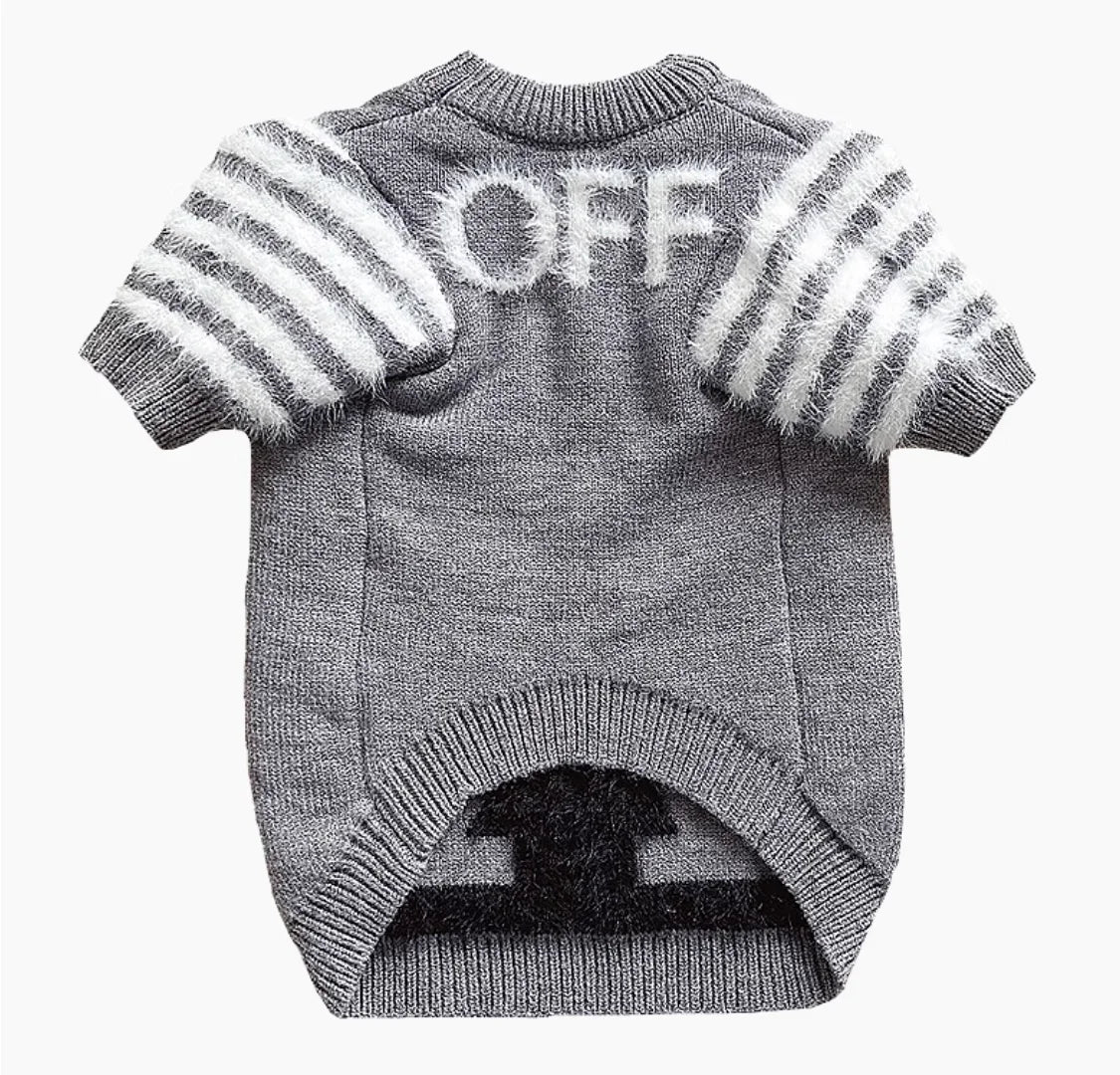 Soft Classic Design Pet Clothing Brand Style Warm Dog Knitted Sweater