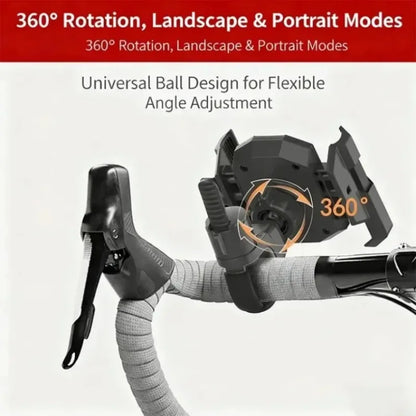 Shockproof Phone Holder for Road Mountain Riding for Bike Motorcycle Handlebar Bicycle 360° Rotating Navigation Mount Bracket