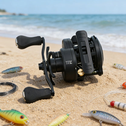 Ultralight DC Fishing Wheels Long Cast Self Charging Electric Baitcasting Reels 5+1Bearings 7.2:1 Ratio Versatile Casting Reels